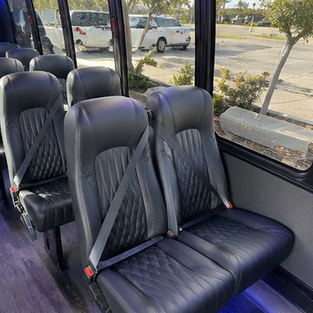 Little Rock Airport Shuttle & Transportation party bus interior