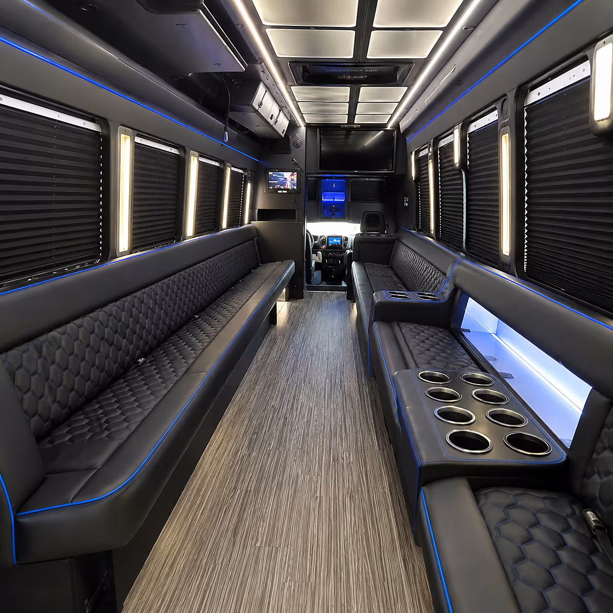 Little Rock Concert & Music Festival Transportation party bus interior