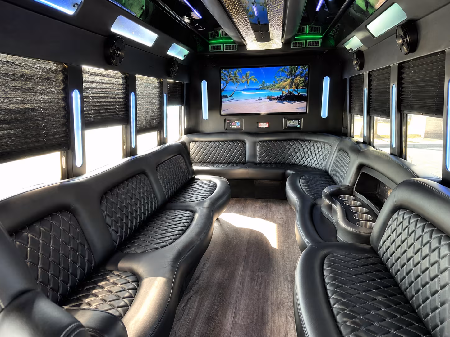 Little Rock Private Event Transportation party bus exterior