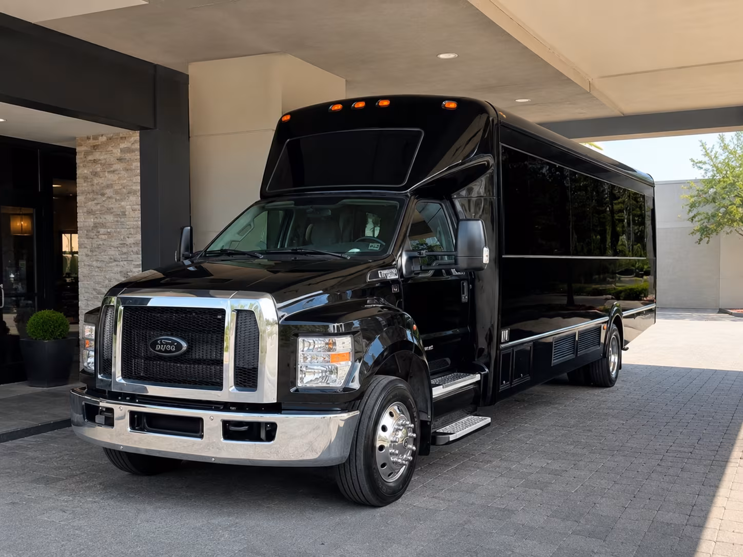 Little Rock Sporting Event Transportation party bus exterior