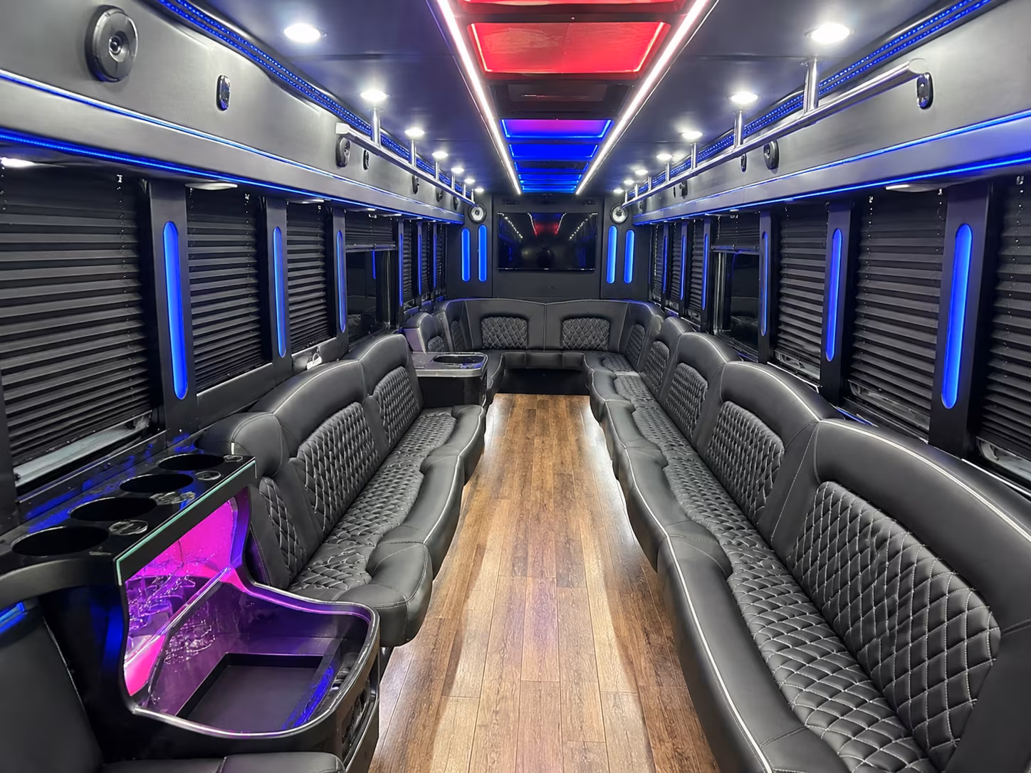 Little Rock Sporting Event Transportation party bus exterior