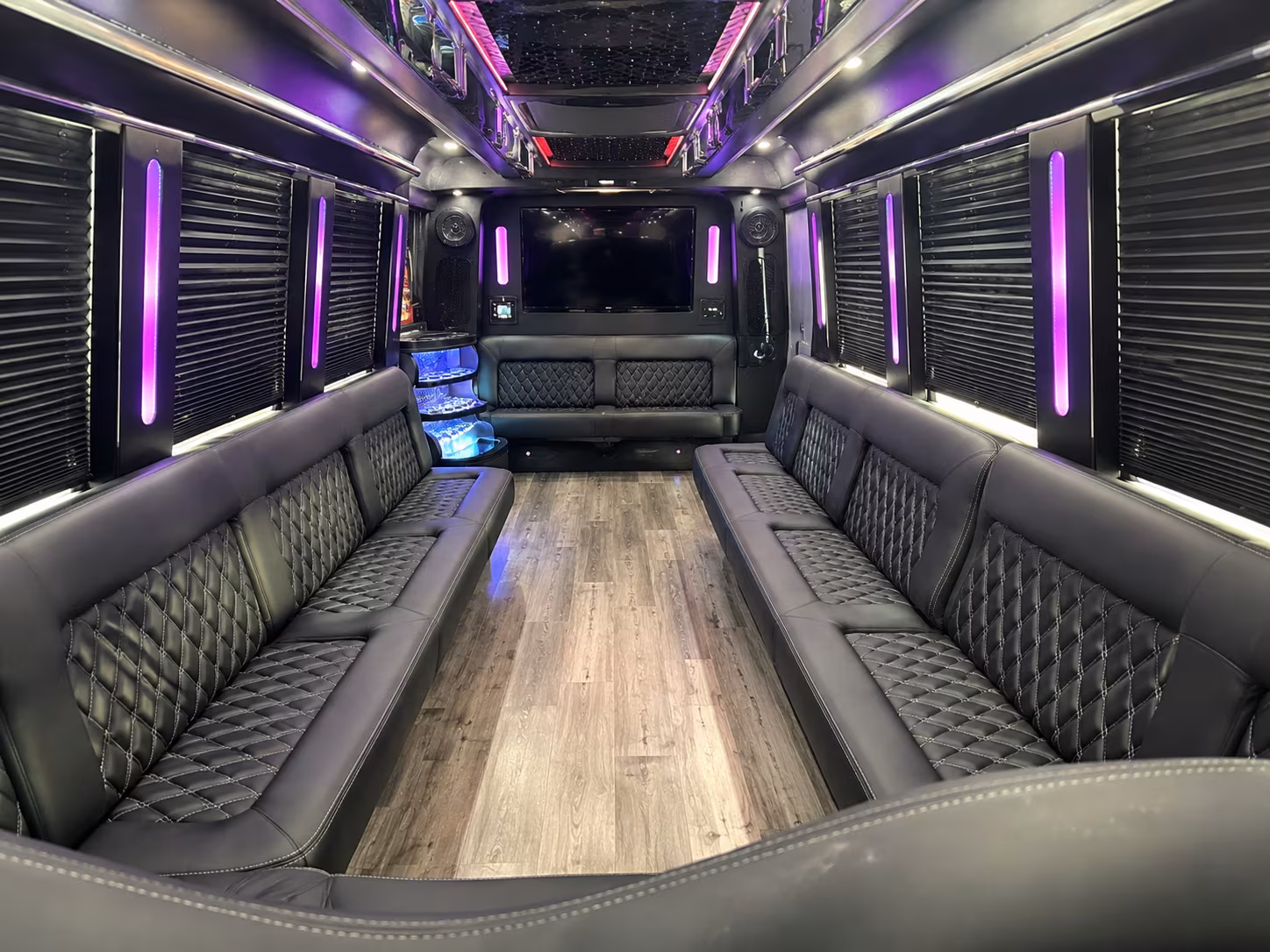 Little Rock Wedding Transportation onboard seating