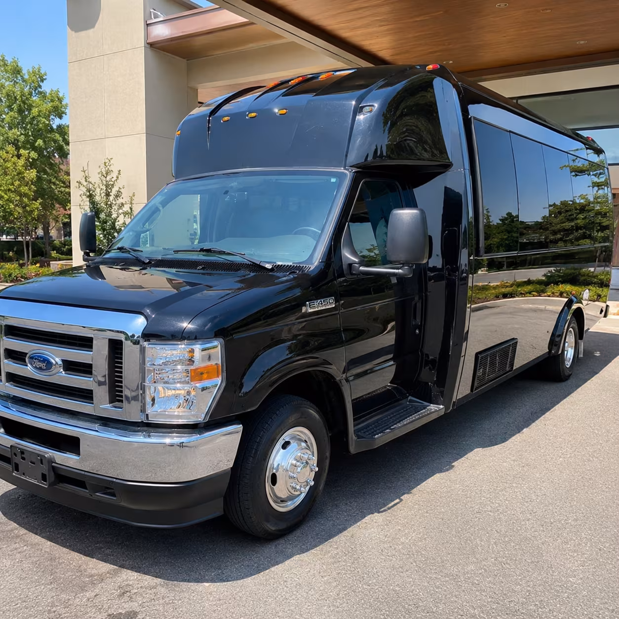Little Rock Wedding Transportation party bus exterior