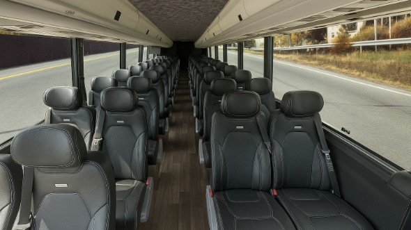 Interior of Charter Bus Company Little Rock's 25 Passenger Mini Bus in Little Rock