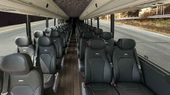 Interior of Charter Bus Company Little Rock's 35 Passenger Mini Bus in Little Rock