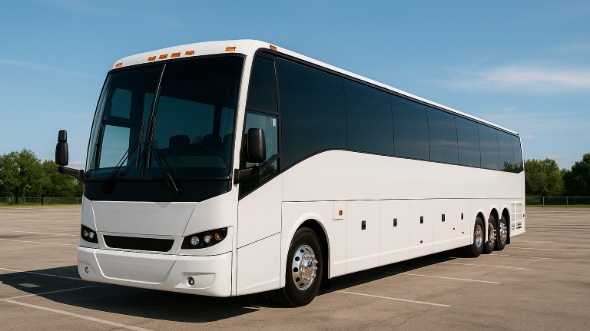 Exterior of Charter Bus Company Little Rock's 51 Passenger Charter Bus in Little Rock