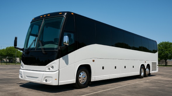 Exterior of Charter Bus Company Little Rock's 54 Passenger Charter Bus in Little Rock