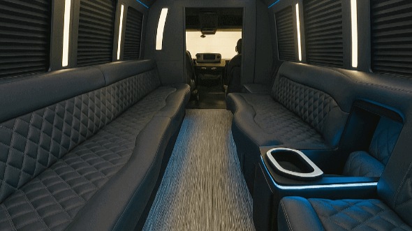 little rock 50 passenger party bus inside